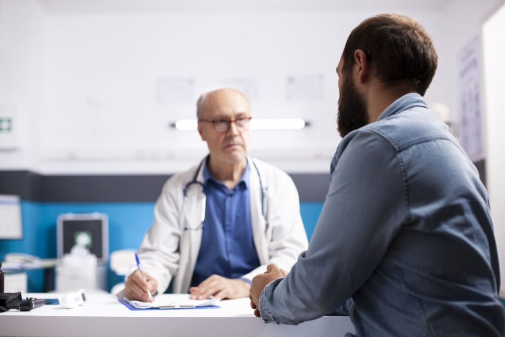 Erectile dysfunction doctor consulting a patient in Manhattan