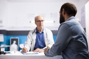 Erectile dysfunction doctor consulting a patient in Manhattan